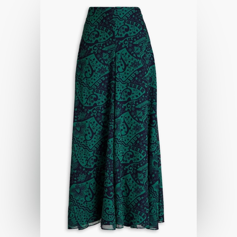Sachin + Babi Navy and Green Patterned Pants - Picture 6 of 13